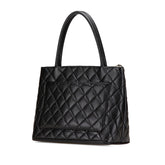 シャネル ココマーク マトラッセ 復刻トート トートバッグ ブラック キャビアスキン レディース CHANEL 【中古】